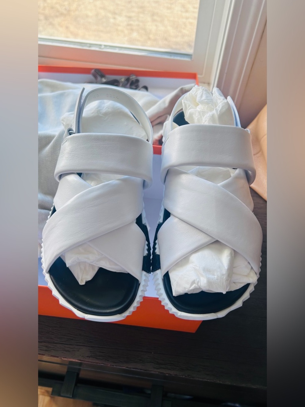 Hermes’ electric sandals in size 40